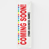 Binnenkort verkrijgbaar kleurrijke vlaggen spandoek (Verticaal)