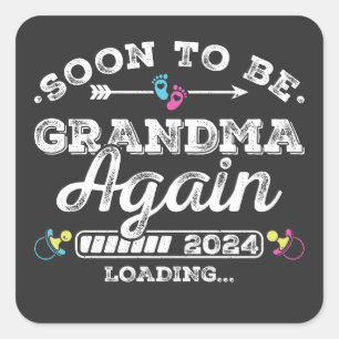 Binnenkort weer oma 2024 laden vierkante sticker