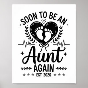 Binnenkort weer tante Est 2026 zwangerschapsaankon Poster