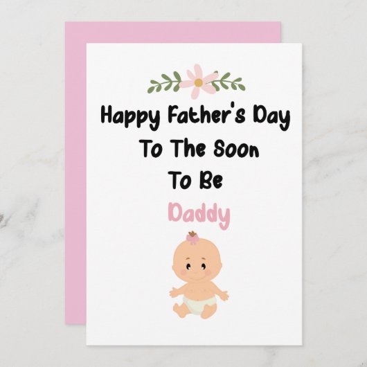 Binnenkort wordt het papa Kaart (Voorkant / Achterkant)