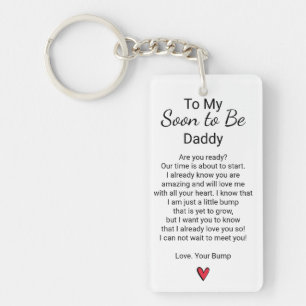 Binnenkort wordt papa Baby gedicht met echografie Sleutelhanger