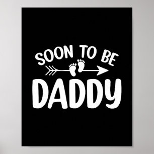 Binnenkort wordt papa grappig zwangerschap aankond poster