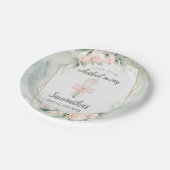 Binnenkort wordt Whisked Away Pink Floral Vrijgeze Papieren Bordje (Gekanteld)