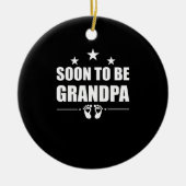 Binnenkort zal opa grootvader Zwangerschap Aankond Keramisch Ornament (Voorkant)