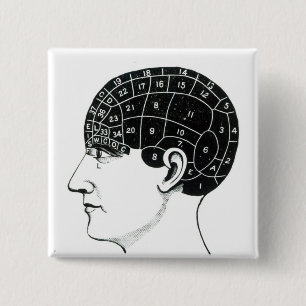 Binnenland Vierkante Button 5,1 Cm