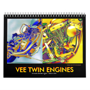 Binnenlands E-D. De v--tweeling Motoren van de Kalender
