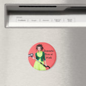 Binnenlandse Diva op het werk Afbeelding Magnet Magneet (Insitu (Vaatwasser))