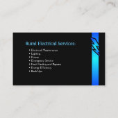 Binnenlandse elektriciens visitekaartje (Achterkant)