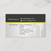 Binnenlandse elektriciens visitekaartje (Achterkant)