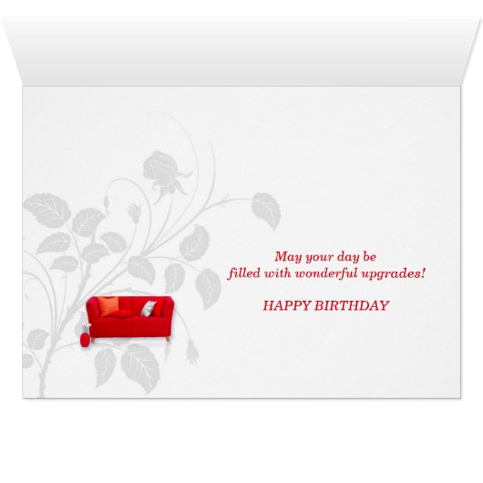 Binnenlandse ontwerper Birthday Red White Home Int (Binenzijde Horizontaal (Onderkant))