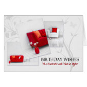 Binnenlandse ontwerper Birthday Red White Home Int (Voorkant Horizontaal)