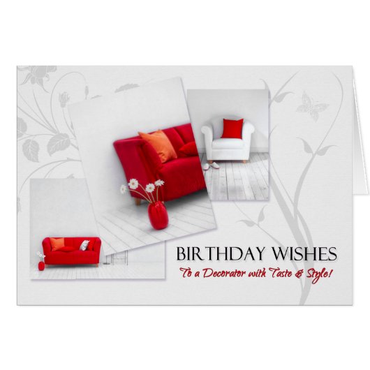 Binnenlandse ontwerper Birthday Red White Home Int (Voorkant Horizontaal)