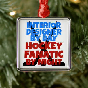 Binnenlandse ontwerper houdt van Hockey Metalen Ornament