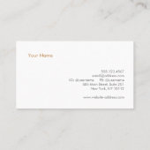 Binnenlandse ontwerper Startdecorteerdecor Visitekaartje (Achterkant)