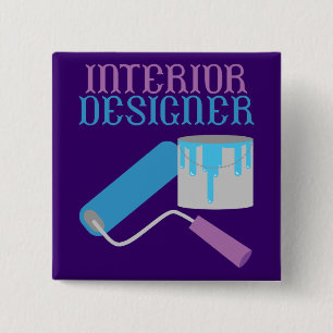 Binnenlandse ontwerper vierkante button 5,1 cm