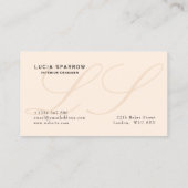 Binnenlandse ontwerper visitekaartje (Achterkant)