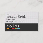 Binnenlandse ontwerper visitekaartje (Achterkant)