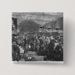 Binnenlandse Zaken van de post kantoor van Parijs Vierkante Button 5,1 Cm