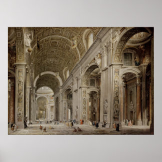 Binnenlandse Zaken van de Sint-Peter Basilica in R Poster