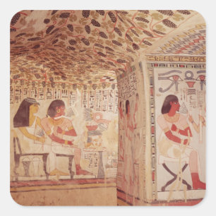 Binnenlandse Zaken van de Tomb van Sennefer, Nieuw Vierkante Sticker