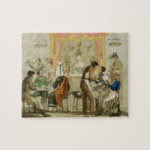 Binnenlandse Zaken van een Koffiehuis, café. voor Legpuzzel