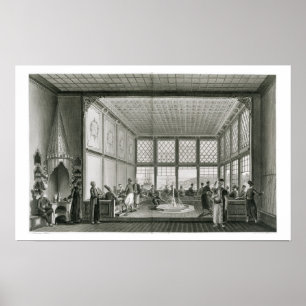 Binnenlandse Zaken van een openbaar café in Consta Poster