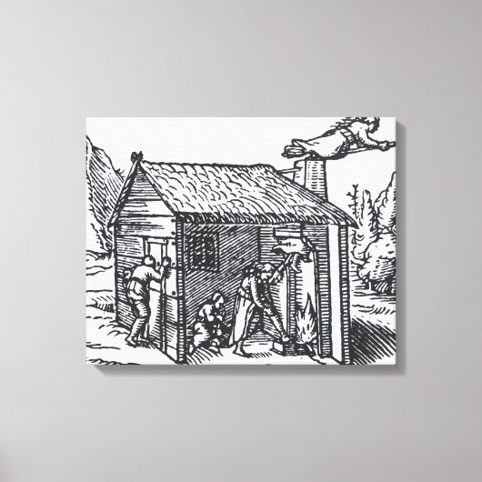 Binnenlandse Zaken van het Huis van de getuige, 15 Canvas Afdruk (Voorkant)