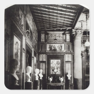 Binnenlandse Zaken van het Paleis Pompeian van Pri Vierkante Sticker