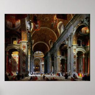 Binnenlandse Zaken van St. Peter's Basilica, Rome Poster