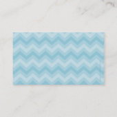 Binnenontwerp chevron zigzag Blue visitekaartje (Achterkant)