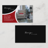 Binnenontwerp Staging modern Visitekaartje rood (Voorkant / Achterkant)