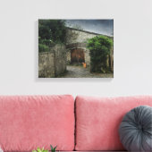 Binnenplaats Cat Canvas Afdruk (Insitu (Woonkamer))