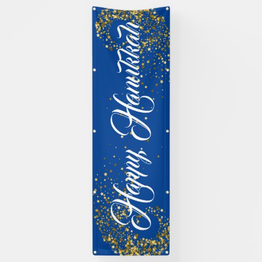 Binnenshuis Aangepaste banner-Happy Hanukkah Spandoek (Verticaal)