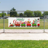 Binnenshuis aangepaste banner-Merry-kersttrein Spandoek (Insitu)