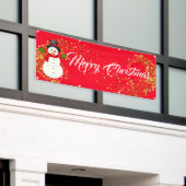 Binnenshuis aangepaste banner voor fijne kerst (Buitenkant Gebouw)