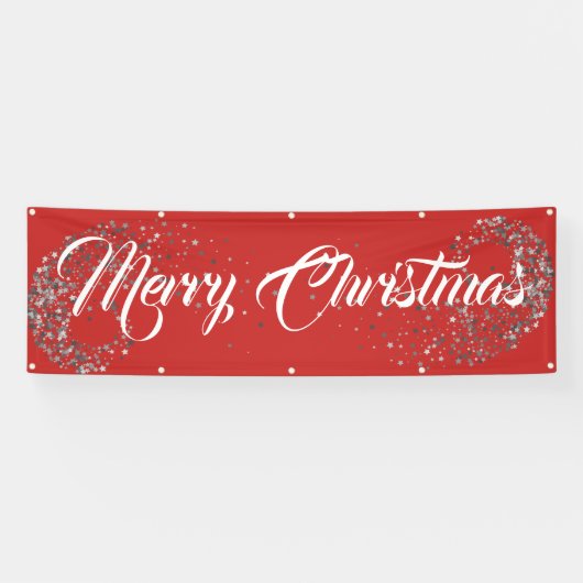 Binnenshuis aangepaste banner voor fijne kerst (Horizontaal)