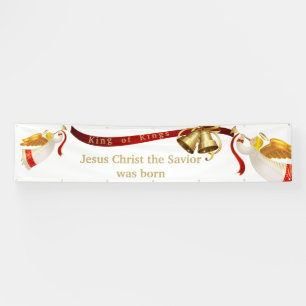 Binnenshuis kerstbanner-koning van Koningen Spandoek