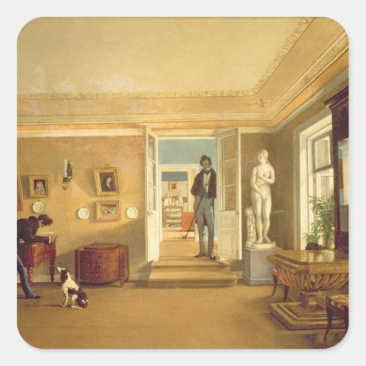 Binnenshuis Vierkante Sticker (Voorkant)