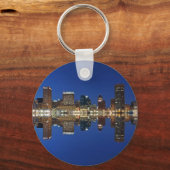 binnenstad Baltimore Maryland Dusk Skyline Reflect Sleutelhanger (Voorkant)