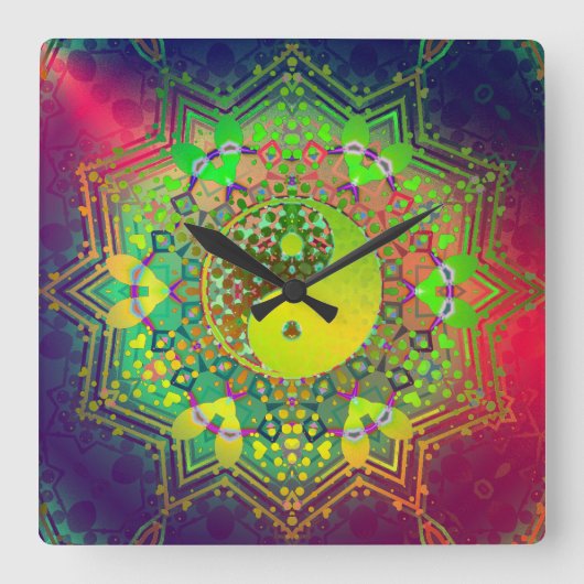 Binnenste lichtYin Yang Balance Wall klok (Voorkant)