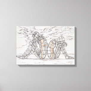 Binnenste onderliggend canvas afdruk
