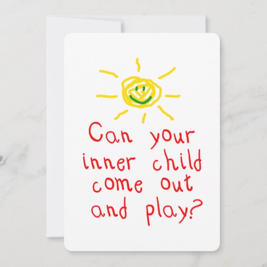 Binnenste Uitnodiging voor kinderen (Voorkant)