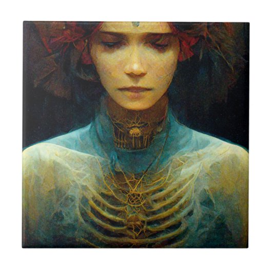 Binnenste Uitzicht Fantasy Sci-Fi Tegeltje (Voorkant)