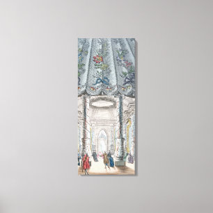 Binnenste Uitzicht van de elegante muziekkamer Canvas Afdruk