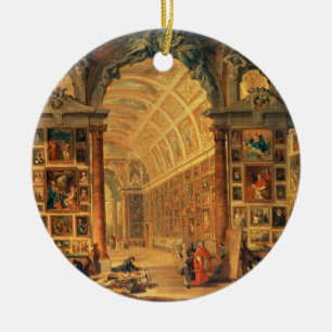 Binnenste Uitzicht van de Galerie Colonna, Rome (o Keramisch Ornament