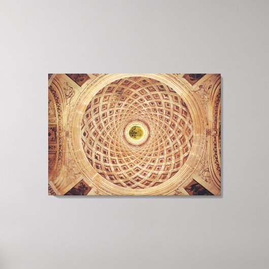 Binnenste uitzicht van de koepel in de kapel canvas afdruk (Voorkant)