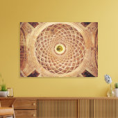 Binnenste uitzicht van de koepel in de kapel canvas afdruk (Insitu (Woonkamer))