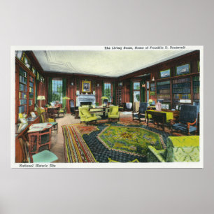 Binnenste Uitzicht van de Levende Zaal van de FDR Poster