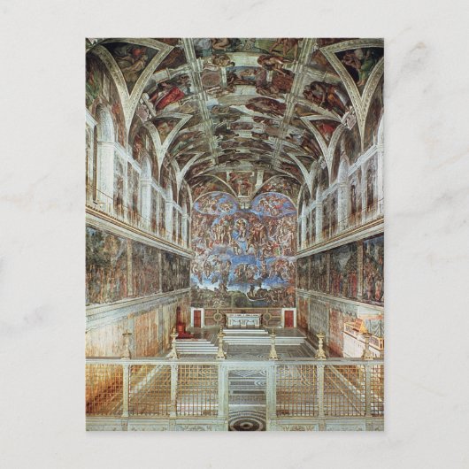 Binnenste uitzicht van de Sistinekapel Briefkaart (Voorkant)