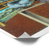 Binnenste Uitzicht van diep Zee Aquarium Poster (Hoek)